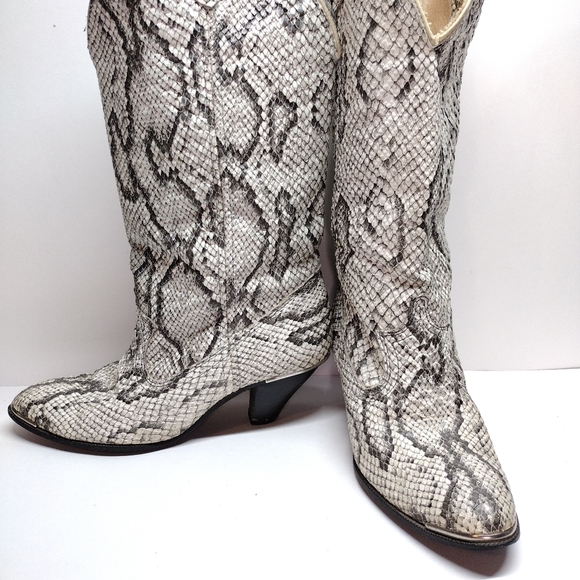Acme Snakeskin Boots 6.5 - Picture 5 of 11